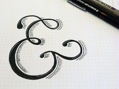 Ampersand Illustration ampersand illustration ink lettering typography