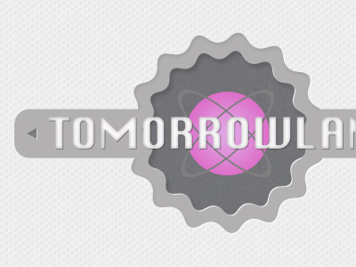 Tomorrowland Logo disney gray logo pattern pink planet seal subtle