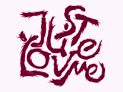 Just Love Me love typography vector