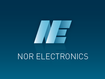 Nor Electronics revised logo #2 branding initials logo