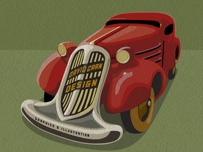 Self Promo 5 car illustration promo retro self texture vintage