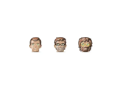 B4 Dribbble evolution heads icon