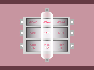 For browsing through an online calendar button calendar date navigation scroll web