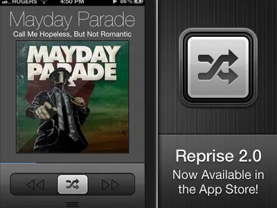 Reprise 2.0 app ios iphone music reprise ui