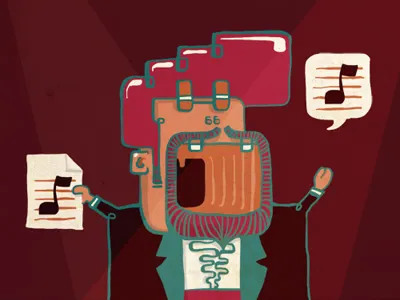 Opera singer illustration opera singer