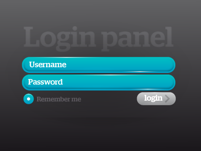 Loginpanel02 interface ui design web