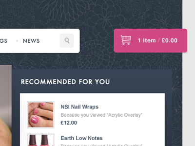 Nail Angel Concept ecommerce interactive shop ui website