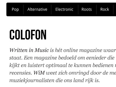 Colofon bebas neue driod sans georgia typography