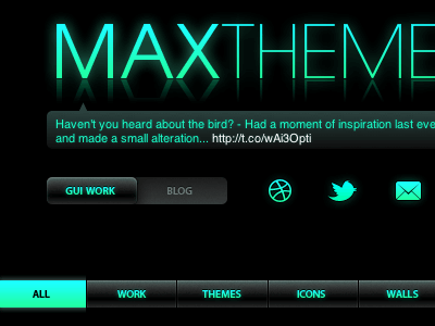 Haven't you heard about the bird? animation header maxthemes twitter web