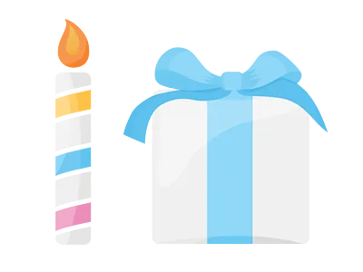 Birthday Icons birthday candle gift icons illustration present vector