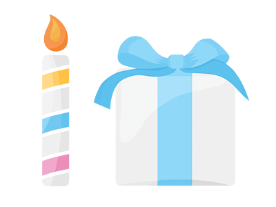 Birthday Icons birthday candle gift icons illustration present vector