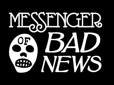 Bad news. black dark skull type typo typography