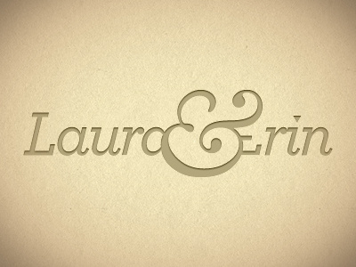 Laura & Erin adobe illustrator adobe illustrator cs3 adobe photoshop adobe photoshop cs3 ampersand archer baskerville gay gay marriage illustrator illustrator cs3 italic italicize italicized letterpress logo logo design marriage marriage logo paper photoshop photoshop cs3 texture tittle triangle upside down triangle vignette wedding wedding logo