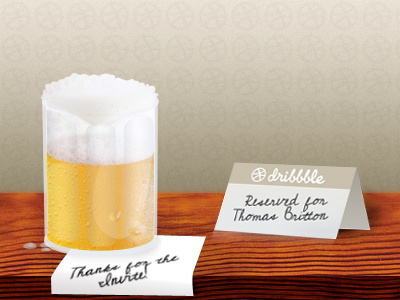 Thanks for the invite beer dribbble invite thanks