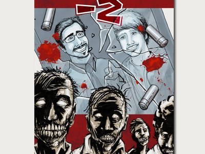 Charisma -2 live (Walking Dead inspired poster) comedy comic design illustration ink pen poster walking dead