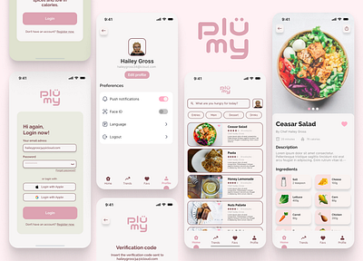 Plumy - The health-focused app graphic design ui