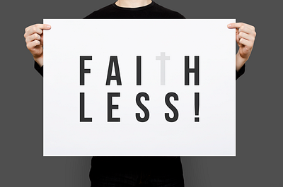 Faithless | Typographical Poster branding faith graphics illustration religion sans serif simple text typography word