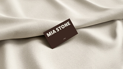 Mia Stone Visual Identity Design branding business card graphic design identity logo