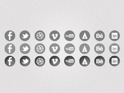 Buttons button client connect icons noise social media