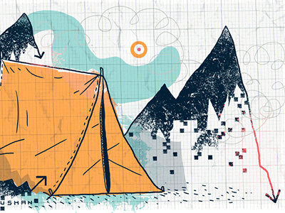 Wild Stocks colour concept graphic illustration