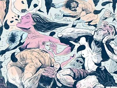 Hell! colour concept graphic illustration people