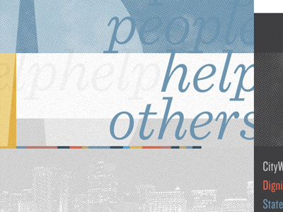 Pp city halftone typography