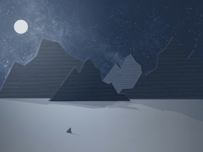 Secret Lair ice landscape moon mountains night texture