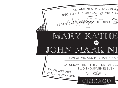 Wedding Invite chicago fancy formal invitation invite wedding