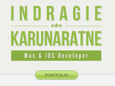 Client Header green texture typography