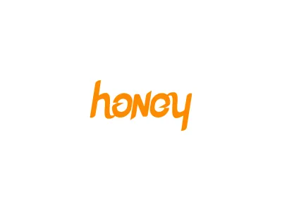 Honey Ambigram Logo Design 360 ambigram clever design agency flip freelance logo designer graphic design graphic designer honey logo logo design logo designer orange palindrome palyndrome side sweet type typography wordmark