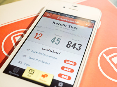 Scoresheet app bebas design geomicons gotham hand of sean ios iphone paper pattern texture torn ui ux