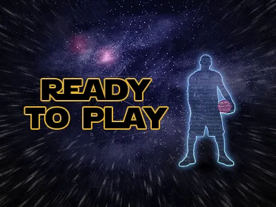 Ready to play debut dribbbler hologram space star wars