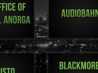 Work Page green typography web design