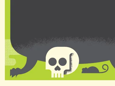 Witches Brew design halloween illustration skull