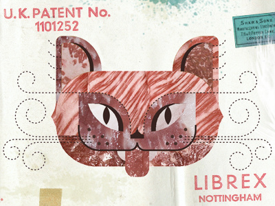 MeatCat 1 beef butcher paper cat geometric head meat miller steak whiskers