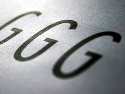 Typeface 'G' Study condensed typeface typography