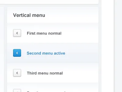 Clean vertical Menu blue clean light menu vertical webdesign white