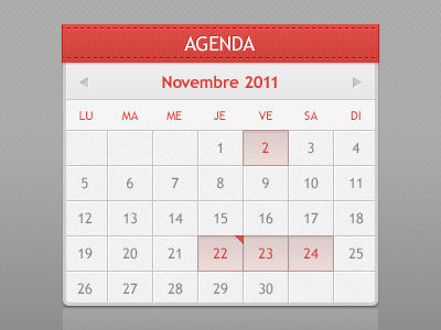 Calendar calendar interface red ui web