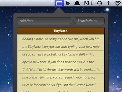 TinyNote app tinynote