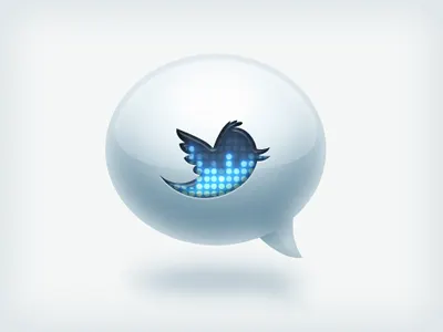 Trendy Twitter Icon bubble icon siri twitter
