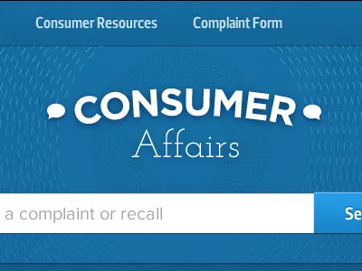 Consumer Affairs pattern typography