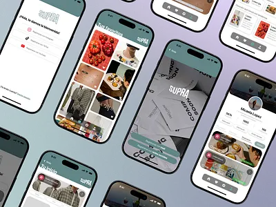 Influencer App app design influencer mockup portfolio socialmedia ui ux uxui visual design