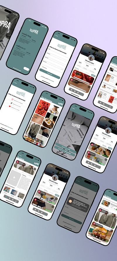 Influencer App app design influencer mockup portfolio socialmedia ui ux uxui visual design