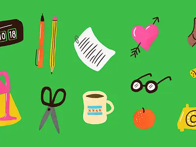 Personal Favorite Desk Illustrations desk icons illustration office