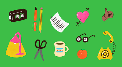 Personal Favorite Desk Illustrations desk icons illustration office