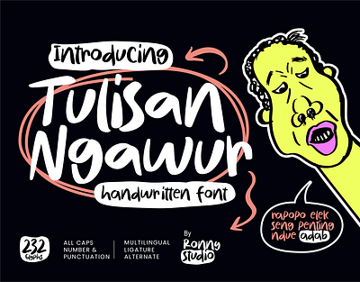 Tulisan Ngawur - Handwritten Font alphabet branding font hand handmade logo