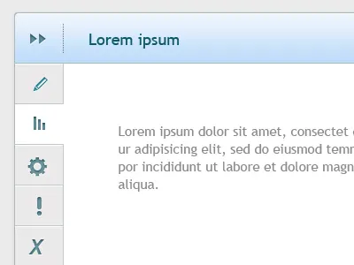 hideable sidebar background blue clean dashboard icon icons interface list menu noise sidebar