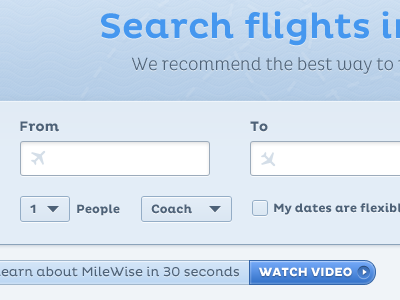 Flight Options button checkbox dropdown field form input pluto