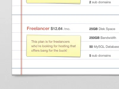 Just A Pricing Table grid helvetica pricing table