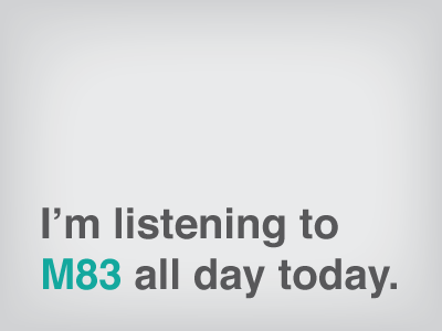 M83 helvetica m83 status type